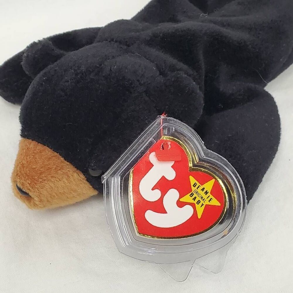TY Beanie Babies RARE "Blackie" The Bear Original Ty Beanie Baby - Picture 2 of 4